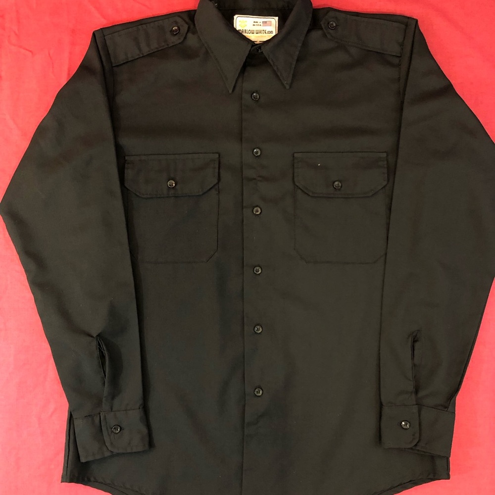 Marlow White military tailored long sleeve